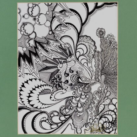 abstract line matted print