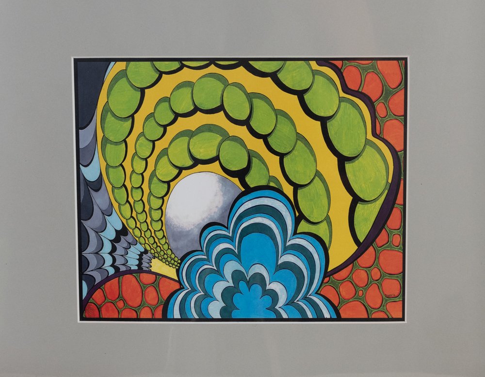 Abstract Color Matted Print  11x14