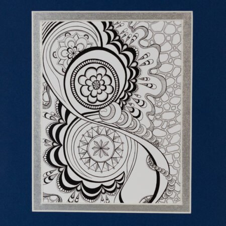 Abstract Line Double Matted Print 8x10