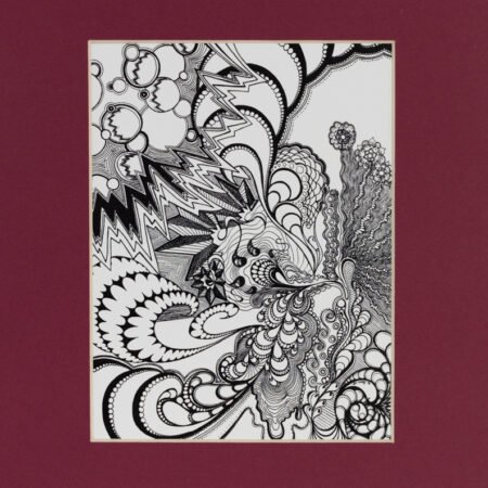 Abstract Line 1 Matted Print 12x16