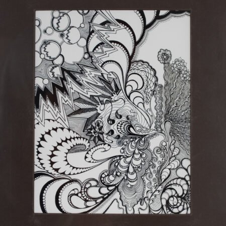 Abstract Line 2 Matted Print 12x16