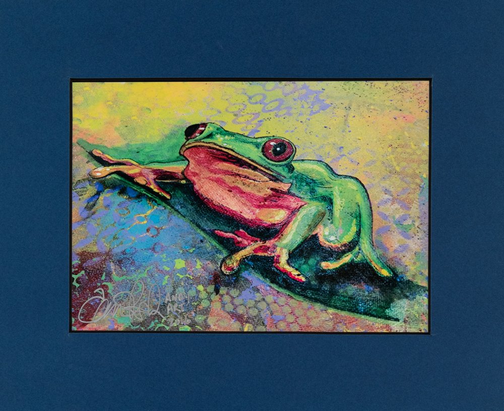 Frog Matted Print 8x10