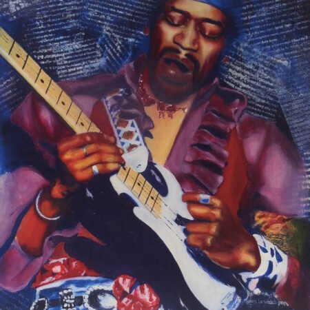 Jimi Hendrix Print 10x10
