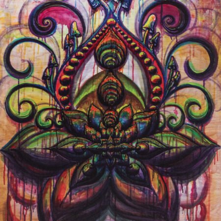 Mushroom Mandala Print 8x10