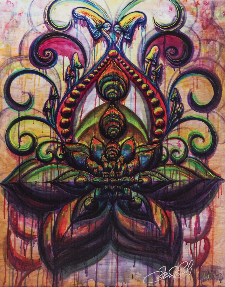 Mushroom Mandala Print 8x10